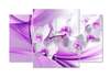 Modular picture, Orchid on a purple background., 198 x 115