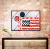 Poster - American Flag Cake, 90 x 60 см, Framed poster, Different