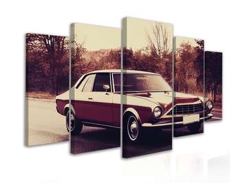 Modular picture, Retro car, 108 х 60