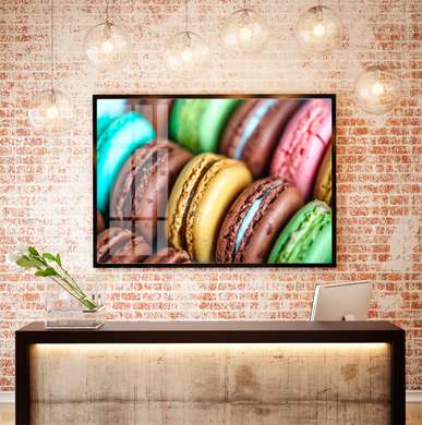 Poster - Colorful cakes, 90 x 60 см, Framed poster, Food and Drinks