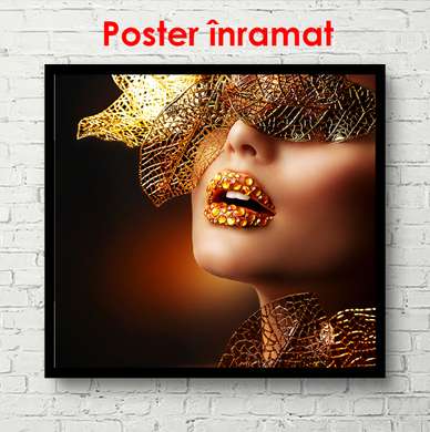 Poster - Golden Glamor, 40 x 40 см, Canvas on frame