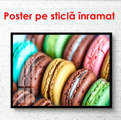 Poster - Colorful cakes, 90 x 60 см, Framed poster, Food and Drinks