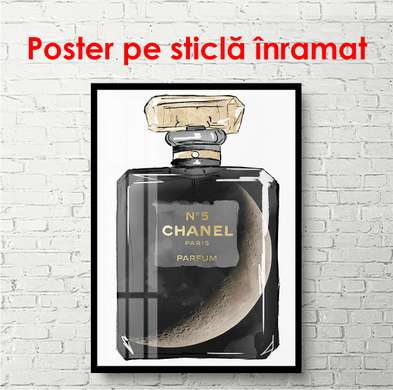 Постер - Духи Шанель, 30 x 60 см, Холст на подрамнике, Минимализм