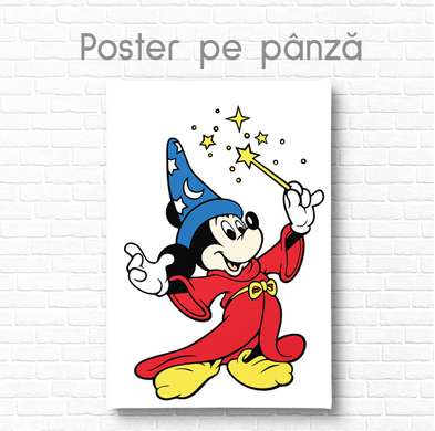 Постер - Волшебный Микки, 60 x 90 см, Постер на Стекле в раме