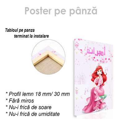 Poster - Beautiful Ariel, 30 x 45 см, Canvas on frame, For Kids