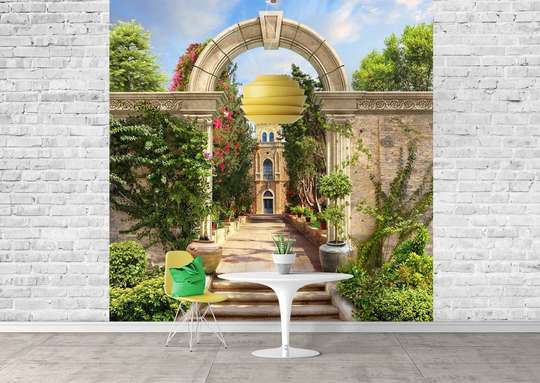 Wall Mural - Arched view in the park.
