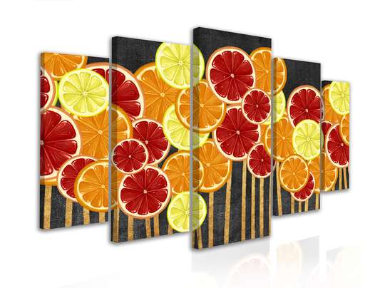 Tablou Multicanvas, Fructele colorate, 108 х 60