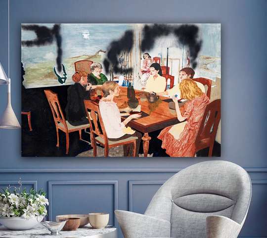 Poster - Family gatherings, 45 x 30 см, Canvas on frame, Art
