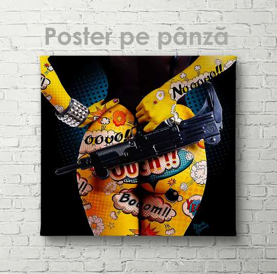 Poster - Pop-art, 40 x 40 см, Panza pe cadru