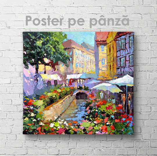 Poster - Colorful lane, 40 x 40 см, Canvas on frame, Art