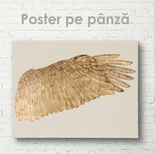 Poster - Golden pen, 45 x 30 см, Canvas on frame, Abstract