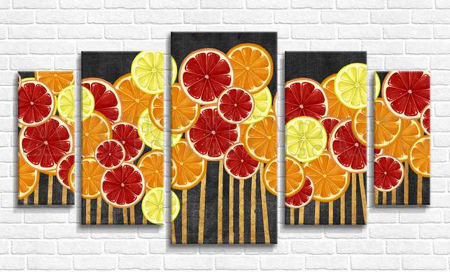 Modular picture, Colorful fruits, 108 х 60