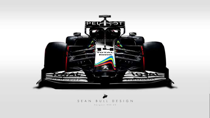 Poster - Formula 1 neagră, 90 x 45 см, Poster inramat pe sticla