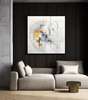 Poster - Grey Geometric Abstraction, 40 x 40 см, Canvas on frame, Abstract