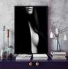 Постер - Черно белое изображение девушке, 40 x 40 см, 60 x 90 см, Постер на Стекле в раме, Ню