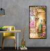 Poster - Firebird on the background of the courtyard, 50 x 150 см, Framed poster, Botanical