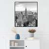 Постер - Вид на прекрасный город с небоскребами, 40 x 40 см, Холст на подрамнике