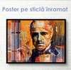 Poster - serious man, 90 x 60 см, Framed poster on glass, Different