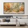 Poster - Abstraction in gray and gold colors, 60 x 30 см, 30 x 60 см, Framed poster, Abstract