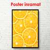 Poster - Orange slices, 60 x 90 см, Framed poster on glass, Food and Drinks