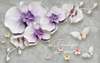 Paravan - Orhidee violet și fluturi albi, 7
