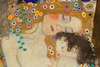 Poster - Gustav Klimt „Mama și fiica”, 90 x 60 см, Poster inramat pe sticla, Picturi