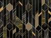 Wall mural - Black and gold geometry