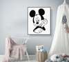 Poster - Mickey, 60 x 90 см, Framed poster on glass
