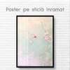 Poster - Twigs with delicate flowers, 60 x 90 см, Framed poster on glass, Flowers