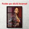 Постер - Портрет певицы Рианны, 60 x 90 см, Постер в раме, Личности