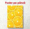 Постер - Дольки апельсина, 60 x 90 см, Постер на Стекле в раме, Еда и Напитки