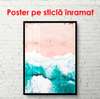 Poster - Waves and beach, 50 x 75 см, Framed poster on glass, Marine Theme