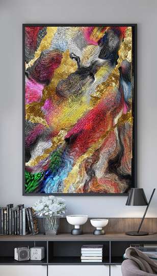 Картина в Раме - Яркий флюид, 50 x 75 см