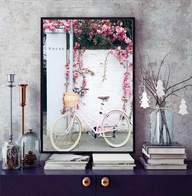 Постер - Розовый уголок, 30 x 45 см, Холст на подрамнике, Города и Карты