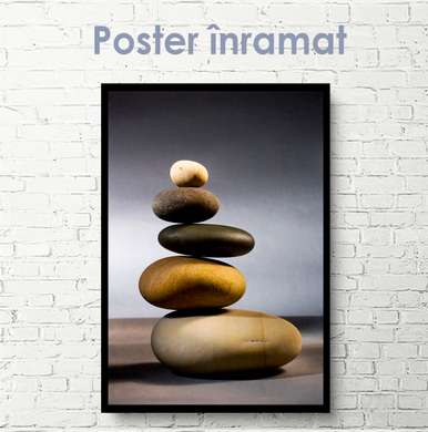 Poster - Piramida pietrelor, 30 x 45 см, Panza pe cadru, Natură