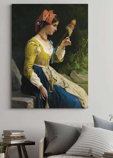 Постер - Портрет девушке, 30 x 45 см, Холст на подрамнике