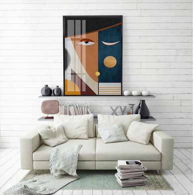 Poster - Față abstractă, 30 x 45 см, Panza pe cadru, Abstracție