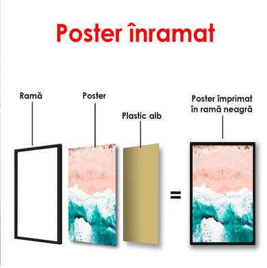 Poster - Marea și nisipul, 50 x 75 см, Poster inramat pe sticla