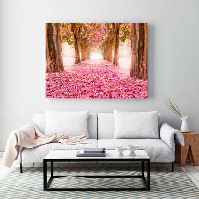 Poster - Parcul roz, 90 x 60 см, Poster înrămat, Natură