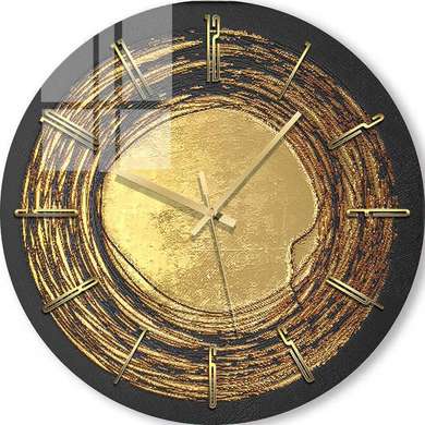 Glass clock - Abstract Circle, 40cm