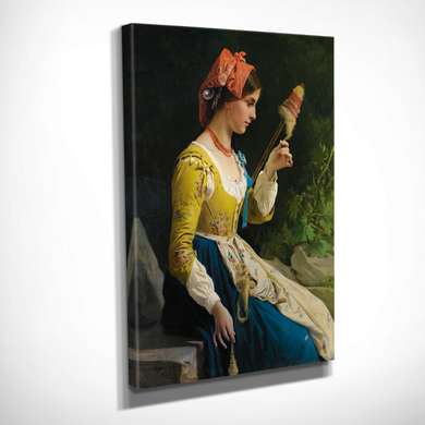 Постер - Портрет девушке, 30 x 45 см, Холст на подрамнике, Живопись