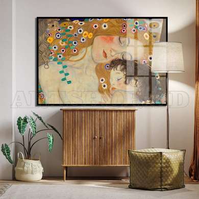 Poster - Gustav Klimt "Mom & Daughter", 45 x 30 см, Canvas on frame, Picturi