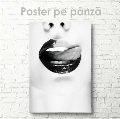 Poster - Lips, 30 x 45 см, Canvas on frame, Nude