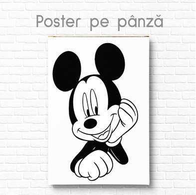 Poster - Mickey, 60 x 90 см, Poster inramat pe sticla