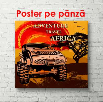 Poster - Savană, 100 x 100 см, Poster înrămat, Vintage