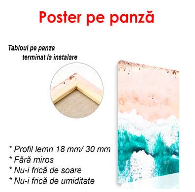 Poster - Marea și nisipul, 50 x 75 см, Poster inramat pe sticla