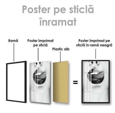 Poster - Buzele, 30 x 45 см, Panza pe cadru, Nude