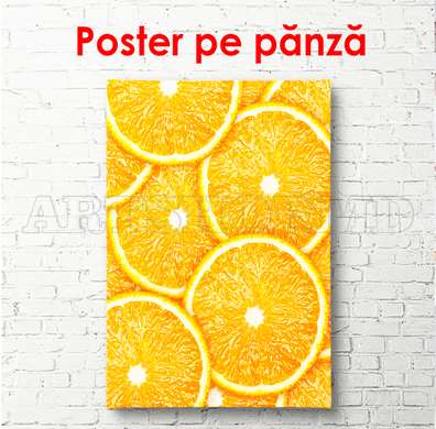 Poster - Felii de portocale, 60 x 90 см, Poster inramat pe sticla, Alimente și Băuturi