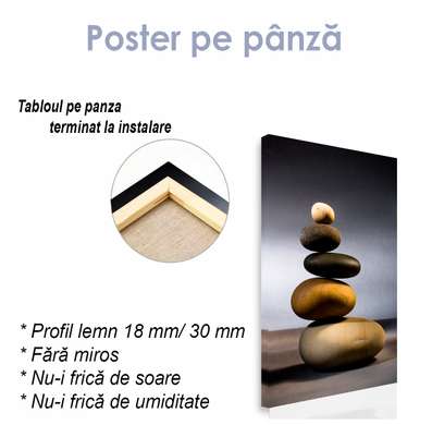 Poster - Cairn of stones, 30 x 45 см, Canvas on frame