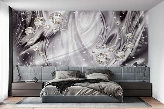 Wall Mural - Precious stones on a light background